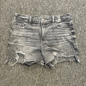 Old Navy Gray Distressed Jean Shorts